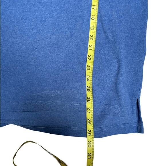 US Polo Assn. POLO SHIRT Mens M Blue Short Sleeve Slim Fit Collared Stretch - Picture 6 of 6